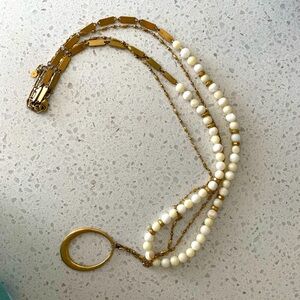 Layered long necklace